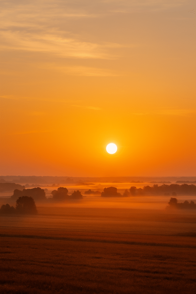 wschód słońca symbol nowego początku i spokoju finansowego