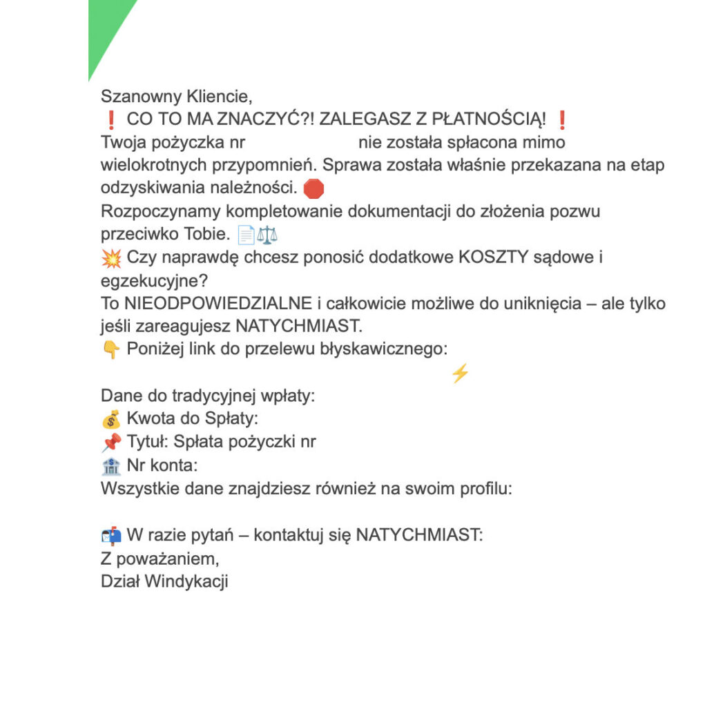 mail od windykacji